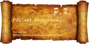 Pável Krisztina névjegykártya