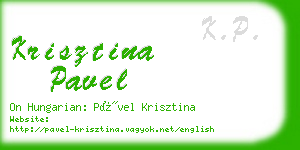 krisztina pavel business card